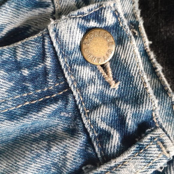 GITANO Express Acid Wash Denim Pencil Skirt - Vintage 80s/90s Vibes! - Picture 2 of 9